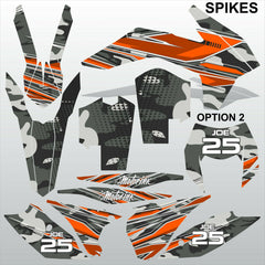 KTM EXC 2014 SPIKES motocross racing decals set MX graphics stripes kit