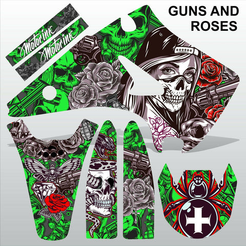 Kawasaki KX125-250 2003-2009 GUNS AND ROSES motocross decals set MX graphics kit