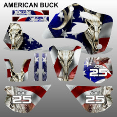 Kawasaki KX 80 1994-1997 AMERICAN BUCK motocross decals MX graphics kit stripes