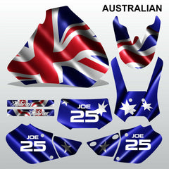 Honda XR250 XR400 1996-2004 AUSTRALIAN motocross decals set MX graphics kit