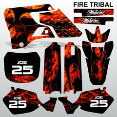 Yamaha YZ 125 250 1996-2001 FIRE TRIBAL motocross decals set MX graphics kit
