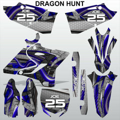 Yamaha YZ 125 250 2015-2017 DRAGON HUNT motocross racing decals MX graphics kit