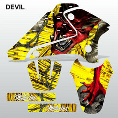 SUZUKI DRZ 125 2001-2007 DEVIL PUNISHER motocross racing decals set MX graphics