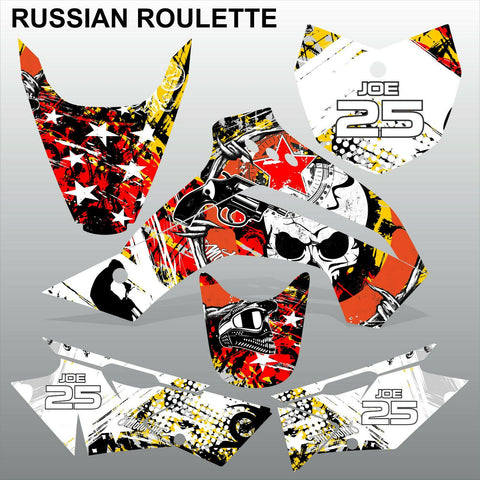 Kawasaki KLX 140 2015 RUSSIAN ROULETTE motocross decals set stripe MX graphics