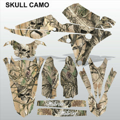 Yamaha YZF 250 450 2014 SKULL CAMO motocross racing decals set MX graphics kit