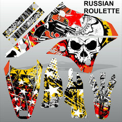 Kawasaki KLX 450 2008-2012 RUSSIAN ROULETTE motocross decals MX graphics stripe