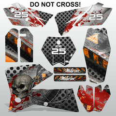 KTM SX 2005-2006 DO NOT CROSS motocross decals racing stripes set MX graphics