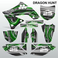 Kawasaki KXF 450 2009-2011 DRAGON HUNT motocross decals set MX graphics kit