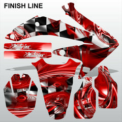 Honda CRF 450 2005-2007 FINISH LINE racing motocross decals set MX graphics