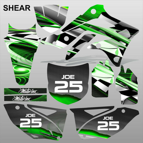 Kawasaki KXF 450 2012-2014 SHEAR motocross racing decals set MX graphics kit