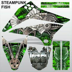 Kawasaki KLX 110 2010-2017 STEAMPUNK FISH motocross decals stripe MX graphics