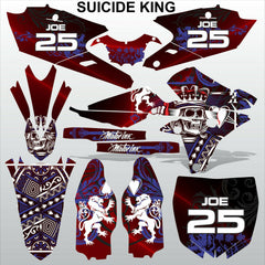 Yamaha YZF 250 450 2014 SUICIDE KING motocross racing decals set MX graphics kit