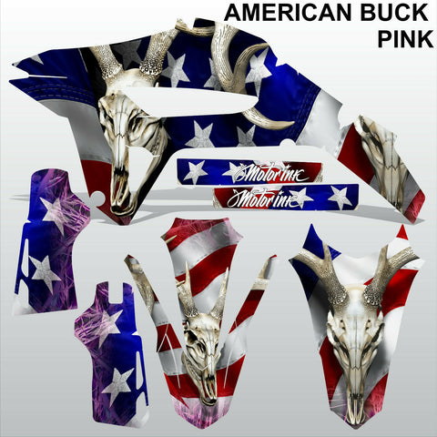 HONDA CRF 450R 2021 AMERICAN BUCK PINK motocross racing decals set MX graphics