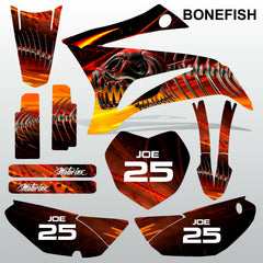 Yamaha TTR 125 2008-2019 BONEFISH motocross racing decals set MX graphics