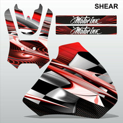 Honda XR250 XR400 1996-2004 SHEAR motocross racing decals set MX graphics kit