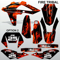 HUSQVARNA CR WR 125 2009-2013 FIRE TRIBAL motocross decals set MX graphics kit