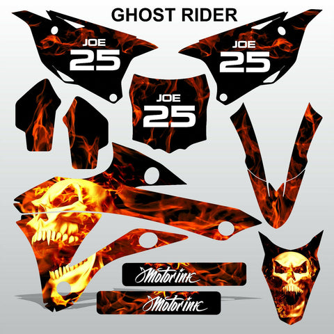 Kawasaki KX 85-100 2014-2015 GHOST RIDER motocross decals set MX graphics kit