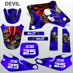 Yamaha YZ 80 1993-2001 DEVIL RIDER motocross racing decals set MX graphics kit