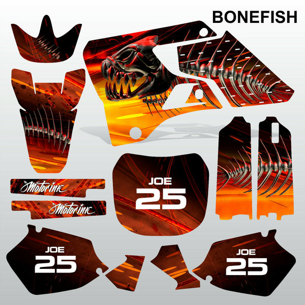 Yamaha YZ 125 250 1996-2001 BONEFISH motocross decals set MX graphics ...