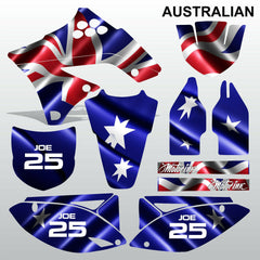 Kawasaki KXF 250 2009-2012 AUSTRALIAN motocross decals set MX graphics kit