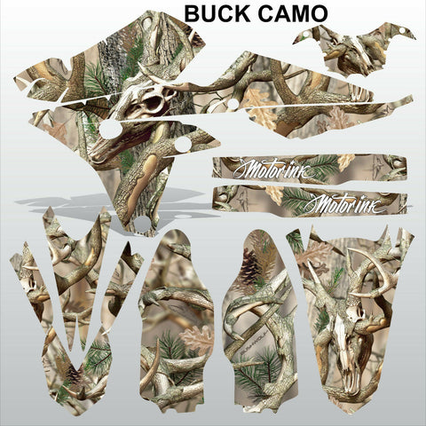 Yamaha YZF 250 450 2014 BUCK CAMO motocross racing decals set MX graphics kit