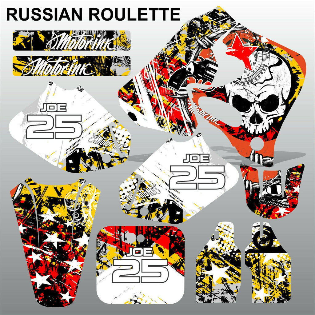 Honda CR125 CR250 93-94 RUSSIAN ROULETTE motocross decals set MX graphics kit