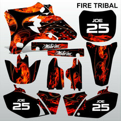 Yamaha YZF 250 450 2003-2005 FIRE TRIBAL motocross decals set MX graphics kit