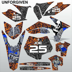 KTM SXF  2011-2012 UNFORGIVEN motocross racing decals set MX graphics kit