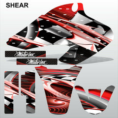 Honda XR 80-100 2001-2004 SHEAR racing motocross decals MX graphics kit