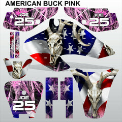 Honda XR 70 2001-2003 AMERICAN BUCK PINK motocross racing decals set MX graphics