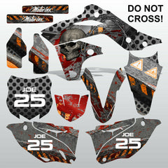 Kawasaki KXF 250 2013-2016 DO NOT CROSS! motocross decals set MX graphics kit