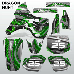 Kawasaki KX 500 1988-2004 DRAGON HUNT motocross decals set MX graphics kit