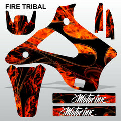 Kawasaki KX 125-250 1994-1998 FIRE TRIBAL race motocross decals set MX graphics