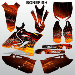 Yamaha YZ 125 250 2015-2017 BONEFISH motocross racing decals set MX graphics kit