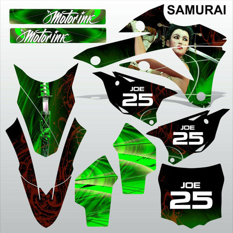 Kawasaki KX 85-100 2014-2015 SAMURAI motocross racing decals set MX graphics kit