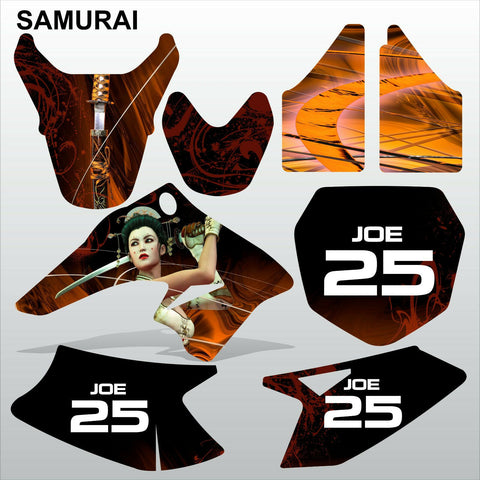 SUZUKI DRZ 70 SAMURAI motocross racing decals stripe set MX graphics kit