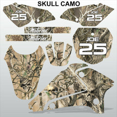 SUZUKI DRZ 125 2001-2007 SKULL CAMO motocross racing decals set MX graphics kit