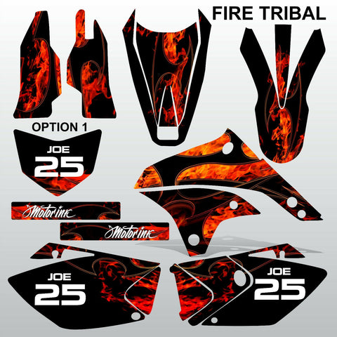 Kawasaki KLX 450 2008-2012 FIRE TRIBAL motocross decals set MX graphics stripe