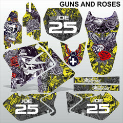SUZUKI RM 125-250 2001-2009 GUNS AND ROSES motocross racing decals MX graphics