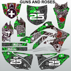 Kawasaki KXF 450 2012-2014 GUNS AND ROSES motocross decals set MX graphics kit