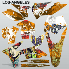 KTM SX 2011 2012 LOS-ANGELES motocross racing decals set MX graphics stripes kit