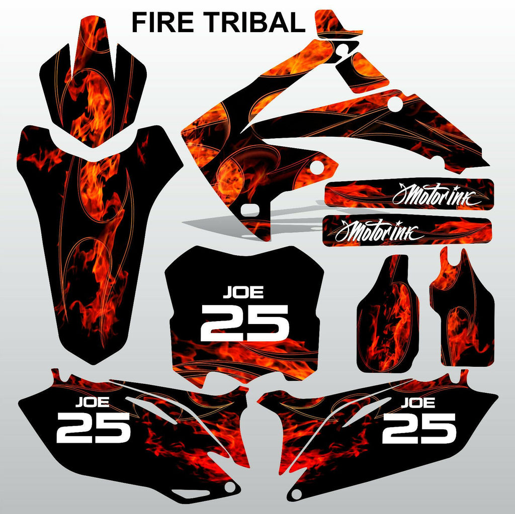Honda CRF 450 2009-2012 FIRE TRIBAL race motocross decals MX graphics set