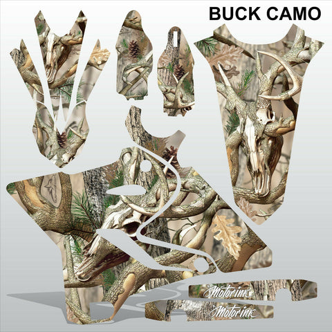 Yamaha YZ 125 250 2015-2017 BUCK CAMO motocross racing decals set MX graphics