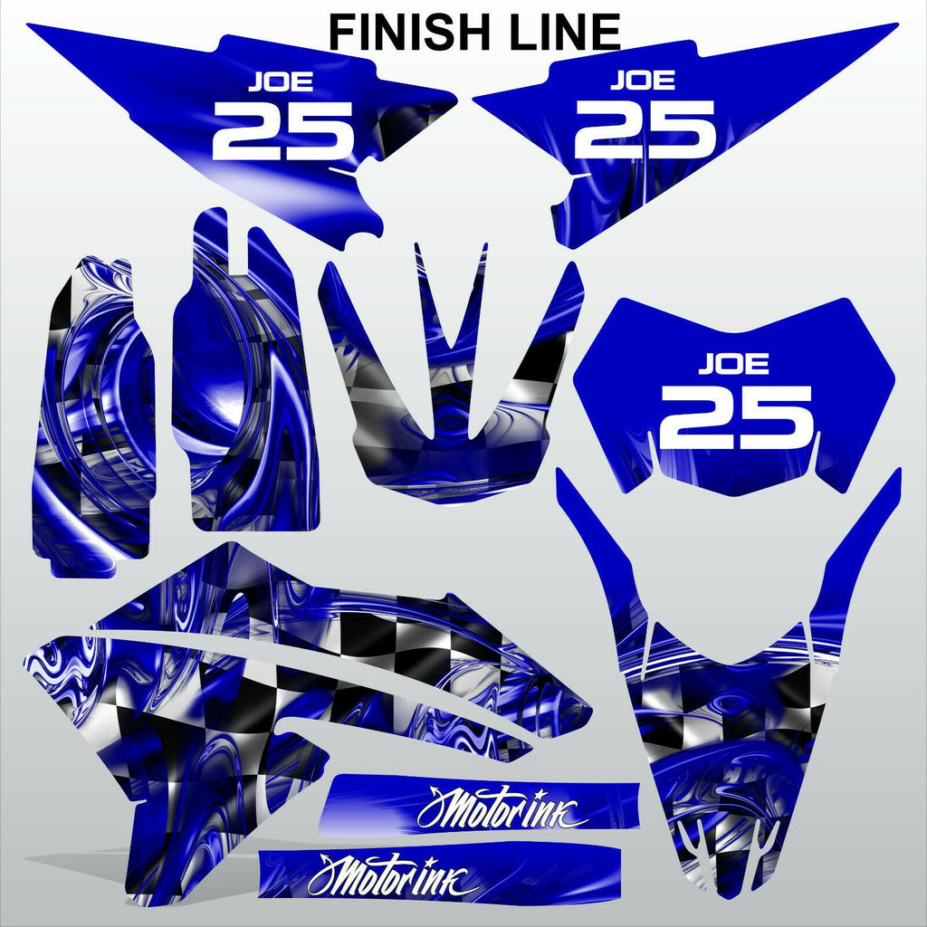 Yamaha WR 250X 250R 2008-2015 FINISH LINE motocross decals set MX graphics kit