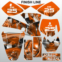 KTM SX 50 2002-2008 FINISH LINE motocross racing decals stripe MX graphics kit