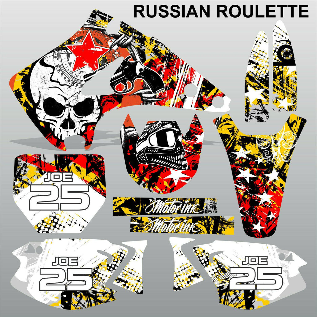 Kawasaki KX 125-250 2003-2009 RUSSIAN ROULETTE motocross decals set MX graphics