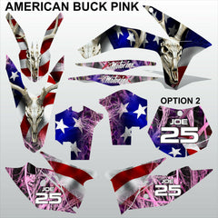 KTM EXC 2012 2013 XC 2011 AMERICAN BUCK PINK motocross decals set MX graphics