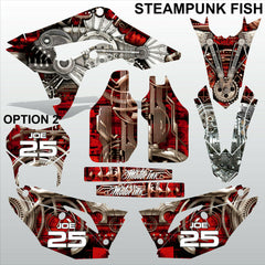 HONDA CR 250 450 2018-2021 STEAMPUNK FISH motocross racing decals MX graphics