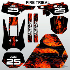 Honda XR 250 1986-1995 FIRE TRIBAL motocross racing decals set MX graphics kit