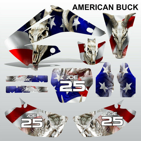 Honda CR125 CR250 2008-2012 AMERICAN BUCK motocross decals set MX graphics kit